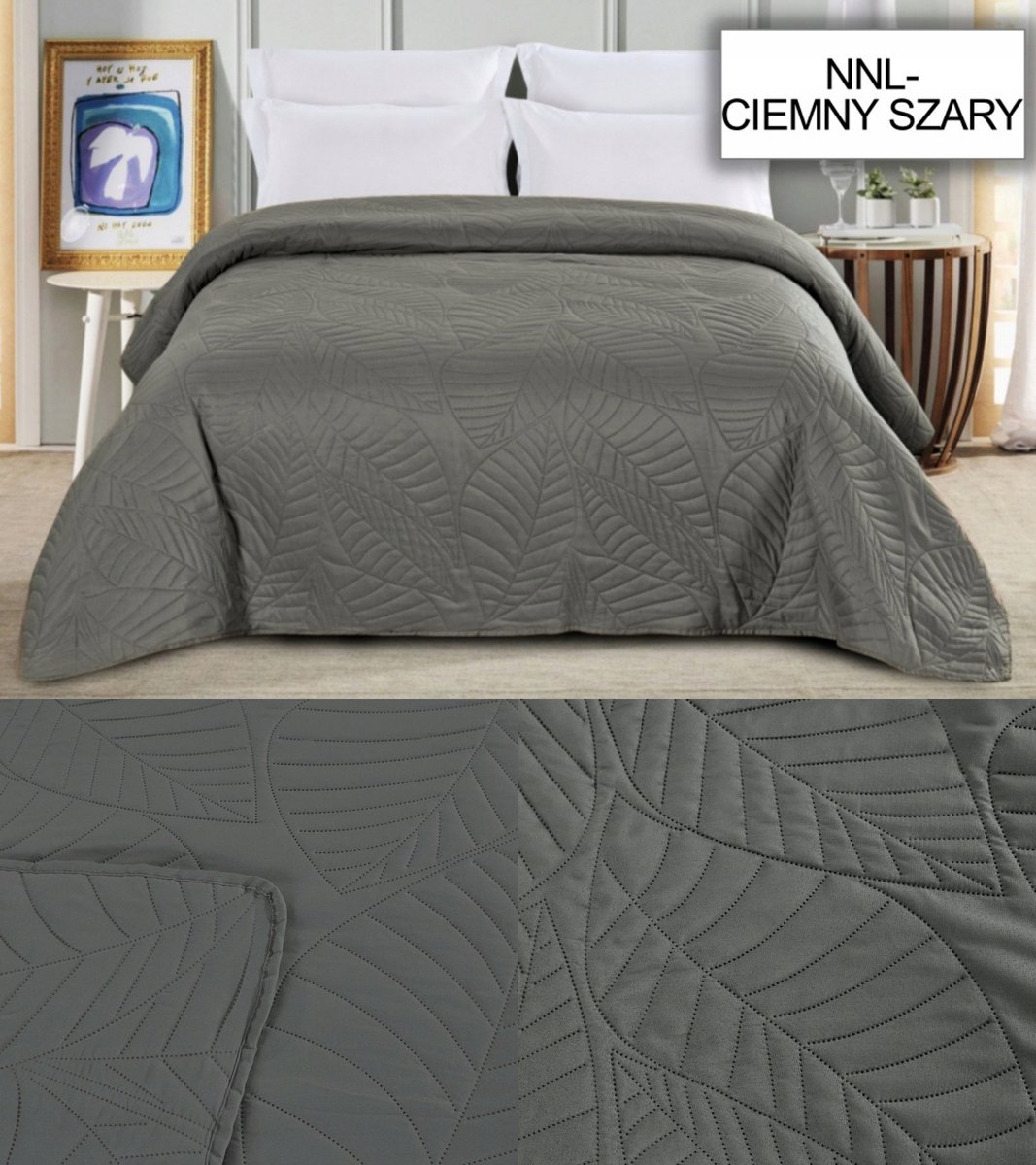 Dubbelzijdige gewatteerde sprei 200x220cm - Verschillende kleuren en patronen