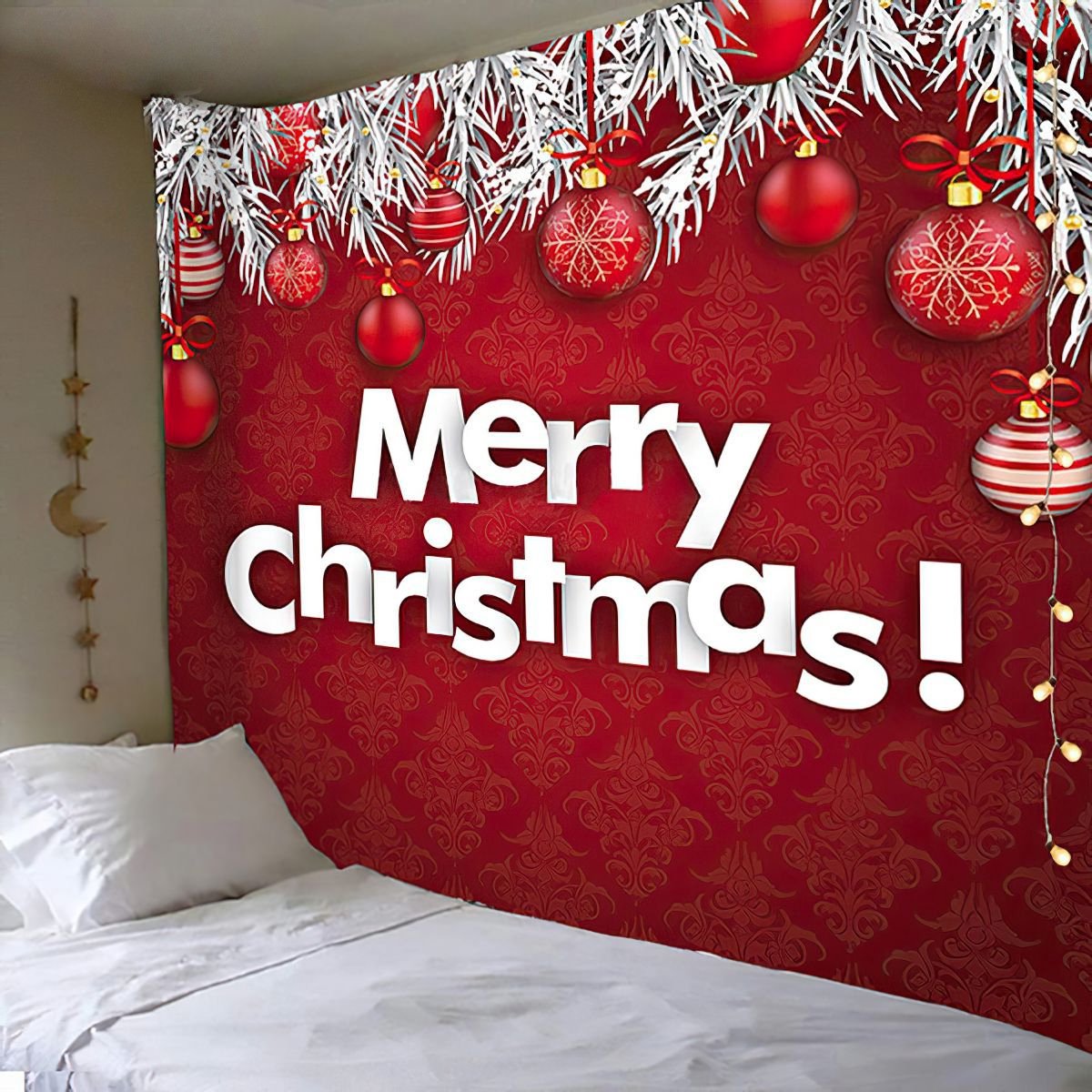 Kerst Wandkleed-95x75cm-Kerstboom Decor-Slaapkamer Achtergrond