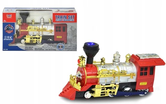 FRUSE Elektrisch RC Treinset Met Rook, Licht & Geluid - Kersttrein Speelgoed Voor Kinderen