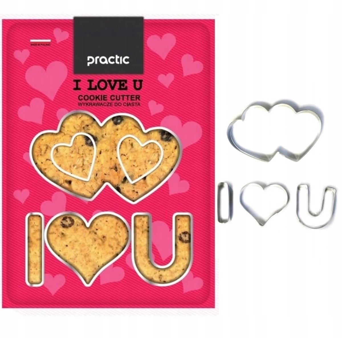Hartjes en 'I LOVE YOU' koekjesvorm - Bakken met liefde