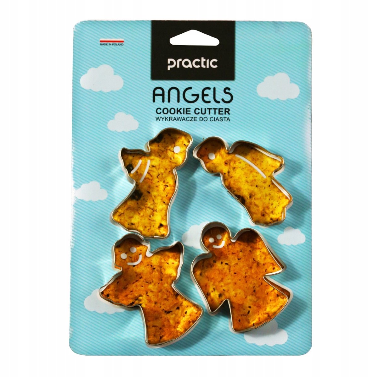 4x Koekjesvormpjes Engeltjes - Roestvrij Staal