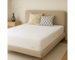 Matras - 140x200 - 20CM - PREMIUM BAMBOO Tijk - Afritsbaar / Wasbaar - Nasa Koudschuim - Orthopedisch - Anti-allergie - Stevig
