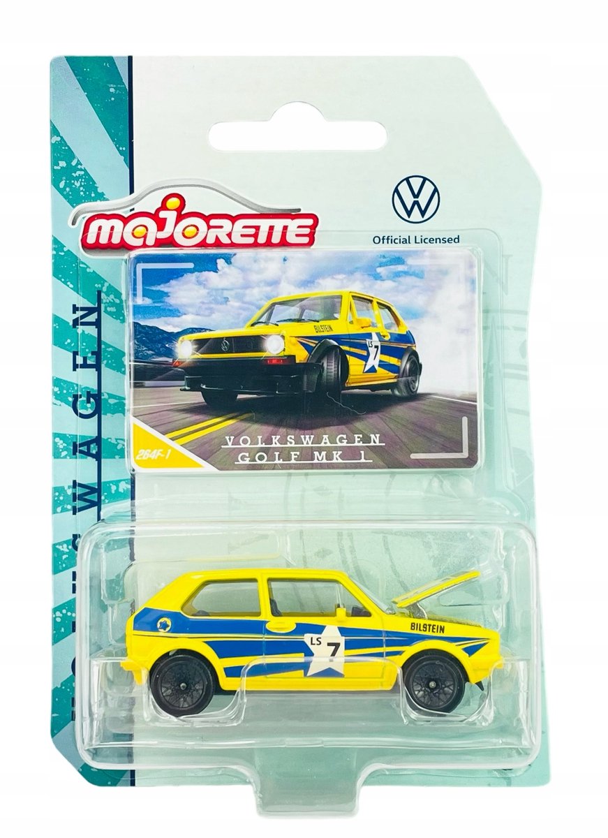Majorette Volkswagen Golf MK1 geel metaal 1:52 nieuw model