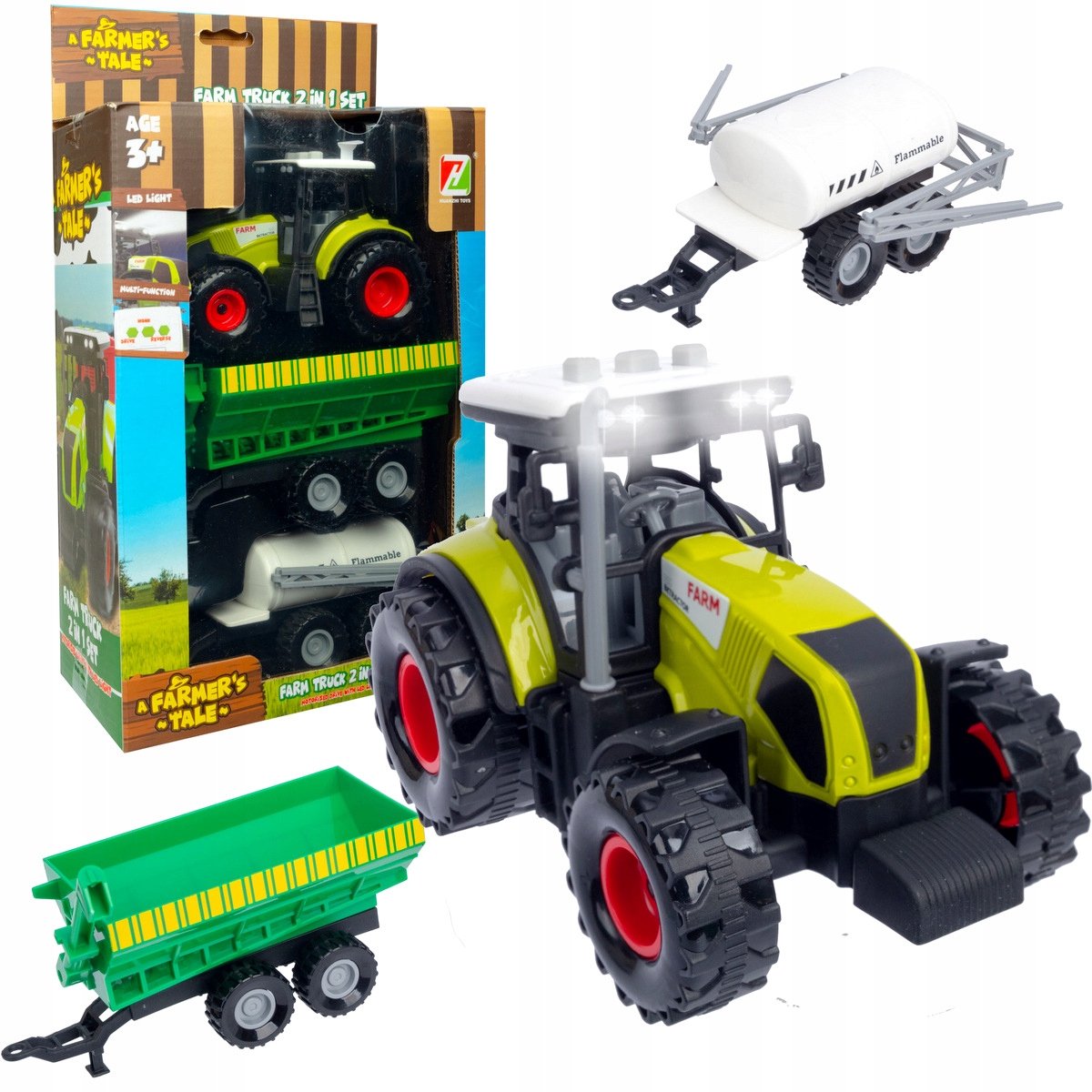 Boerderij Tractor Speelgoed Set met LED en Geluid - 3 Jaar+