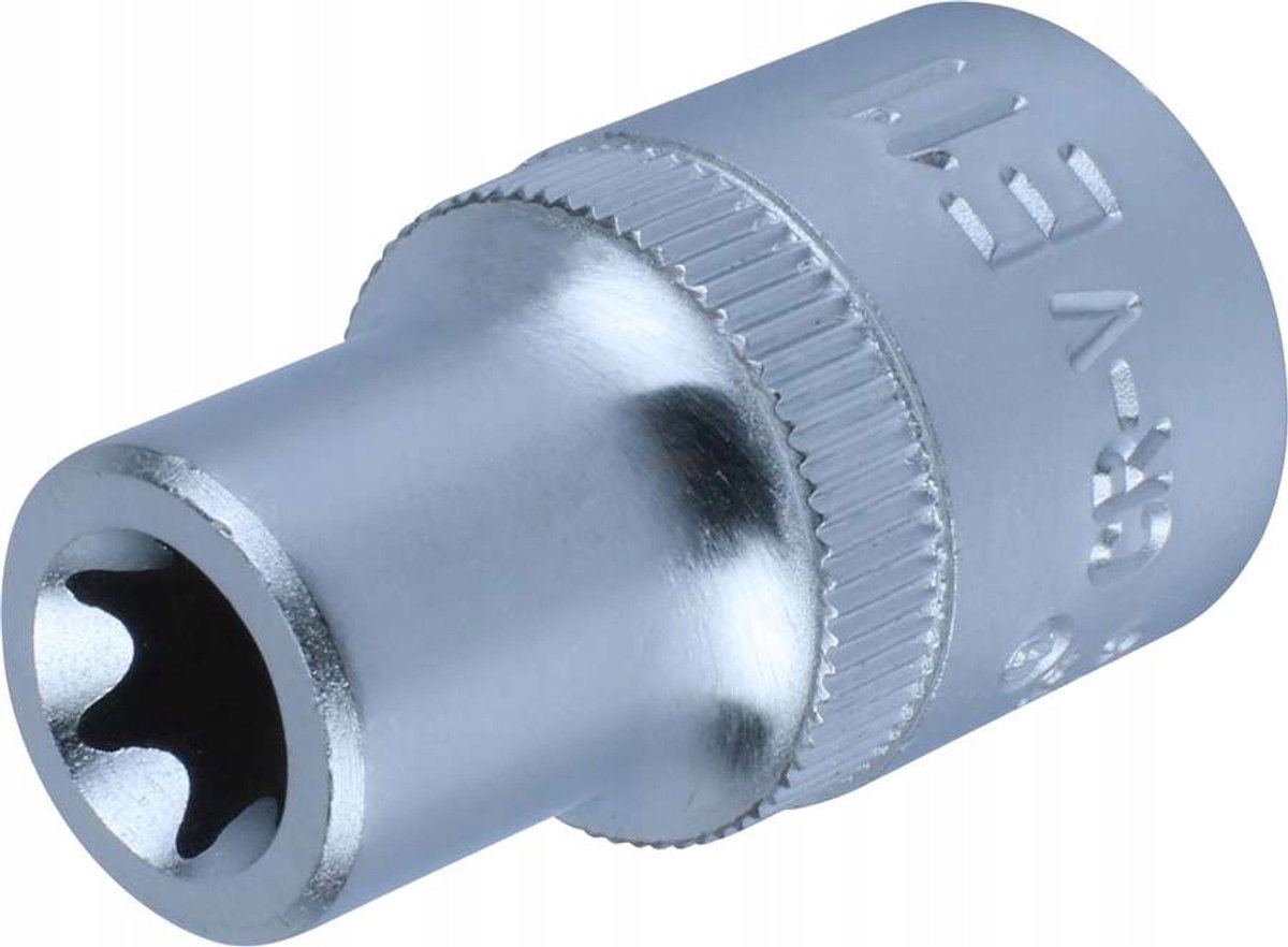 Dopsleutel Torx E11 1/2" Lange uitvoering Chroom-Vanadiumstaal