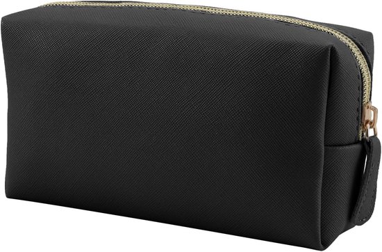 Trousse de Maquillage - Petite trousse de Maquillage pour femme - Mini sac - Trousse de toilette - Trousse de Voyages - Trousse à cosmétiques - Trousse de maquillage zippée - Trousse de rangement - Perfect pour sac à main et Voyages - Zwart