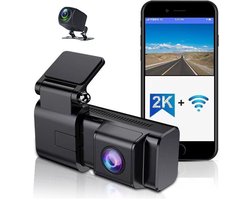 Schermloze WIFI-rijrecorder 2K HD-dvr met dubbele camera