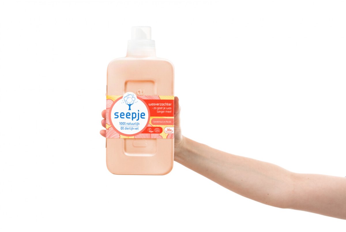 Seepje - Wasverzachter Sandelhout en Perzik 30 Wasbeurten - 2 x 750 ml - Voordeelverpakking