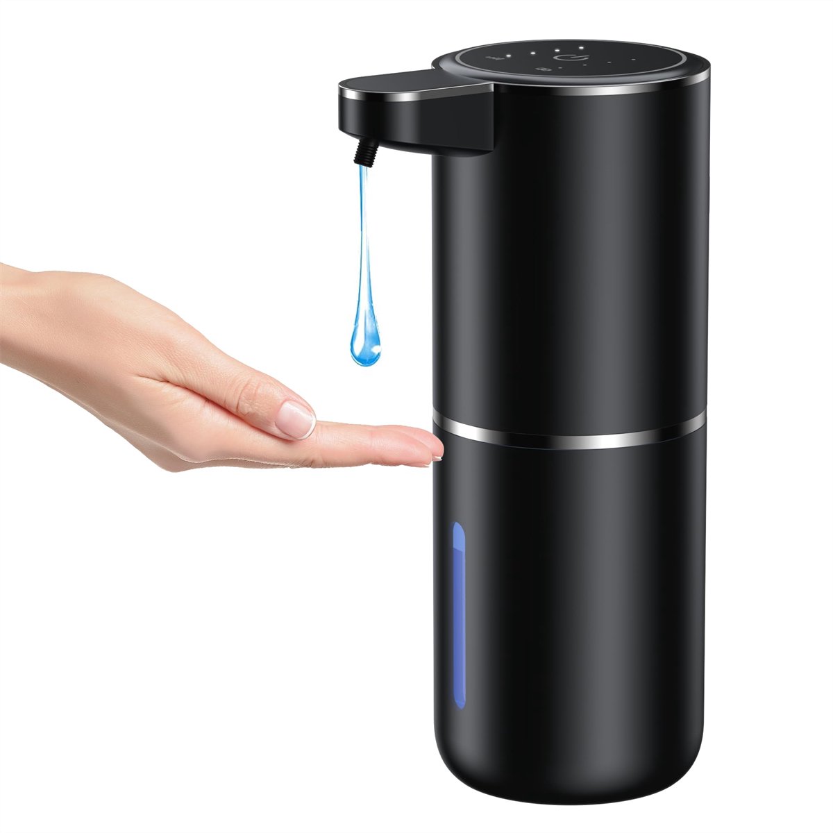 Automatische Zeepdispenser 380ml – Contactloos, USB-C Oplaadbaar, 4 Instelbare Doseringen, IPX5 Waterdicht