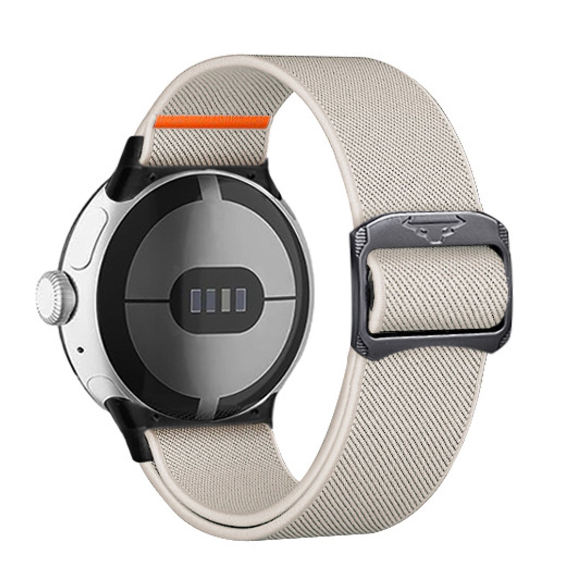 Zachte elastische band Geschikt voor Google Pixel Watch 3 2 1 41 mm sportnylonband - Starlight