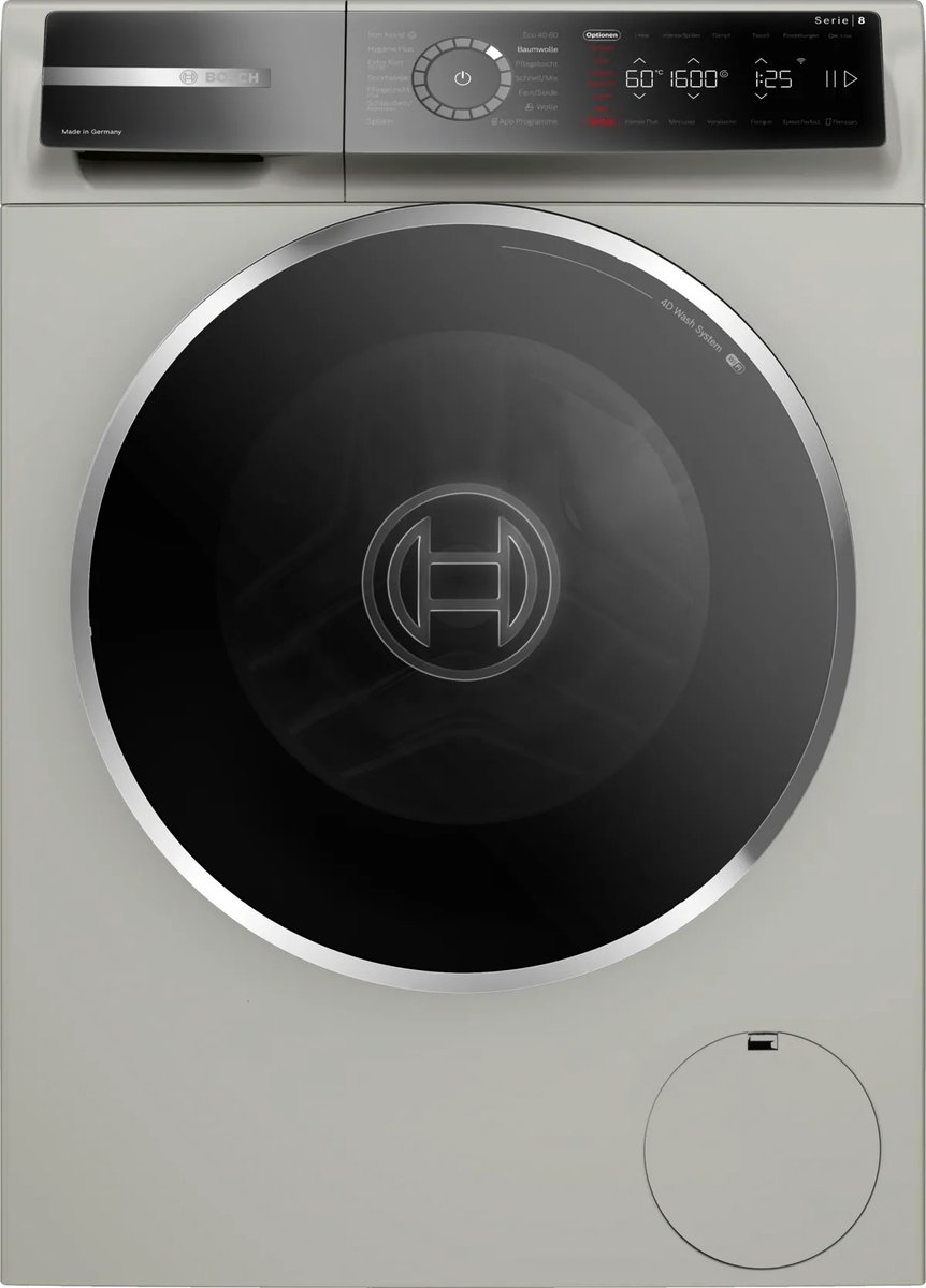 Bosch WGB2560X1 - Wasmachine - Voorbelading - 10 kg - 1600 RPM - Zilver - DE display