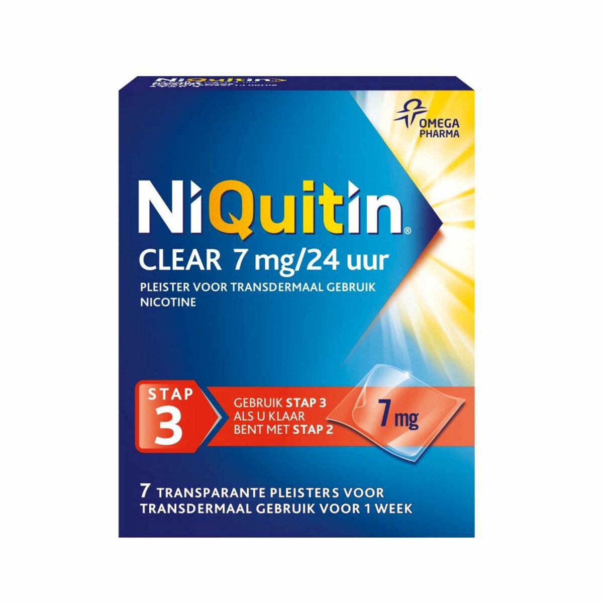 Niquitin Clear Nicotinepleisters 7mg Stap 3 - 2 x 7 stuks