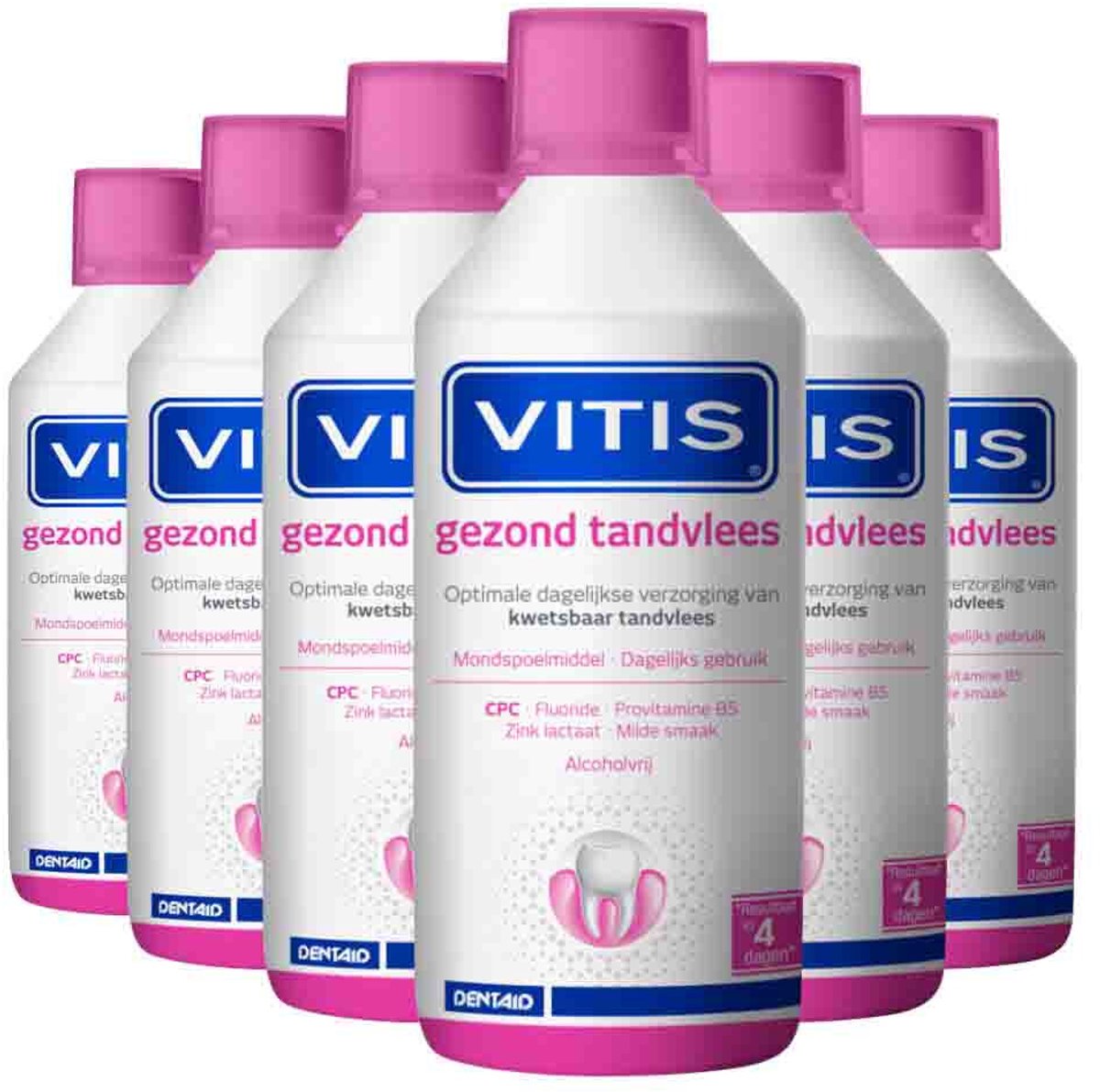 Vitis Mondwater Gezond Tandvlees - 6 x 500 ml - Voordeelverpakking