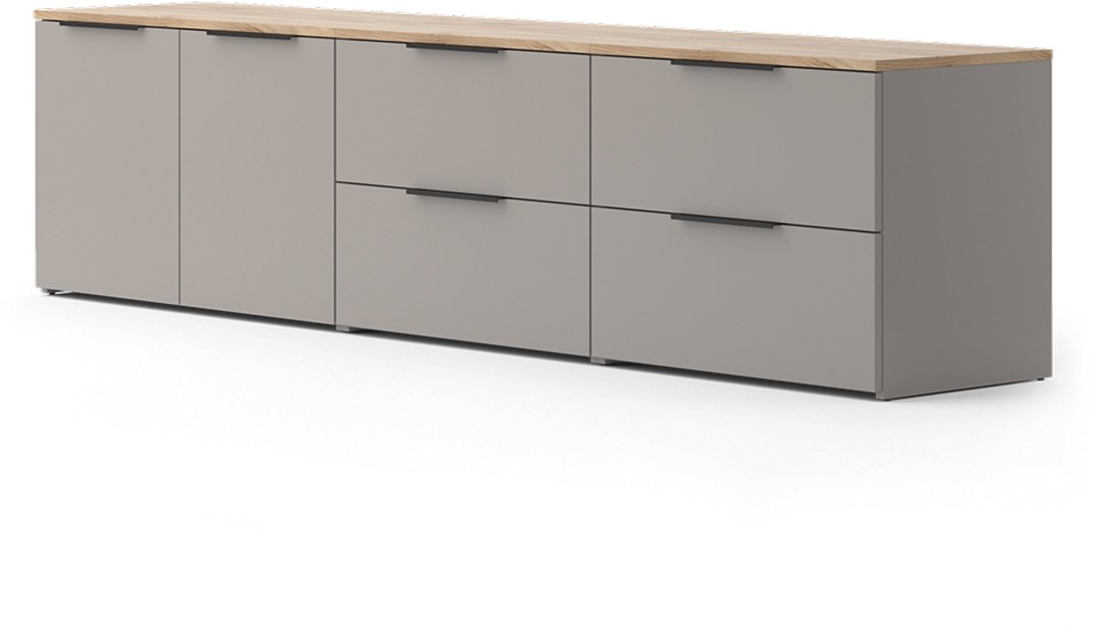 Vicco Wido Woonwand – 3 delen Grijs