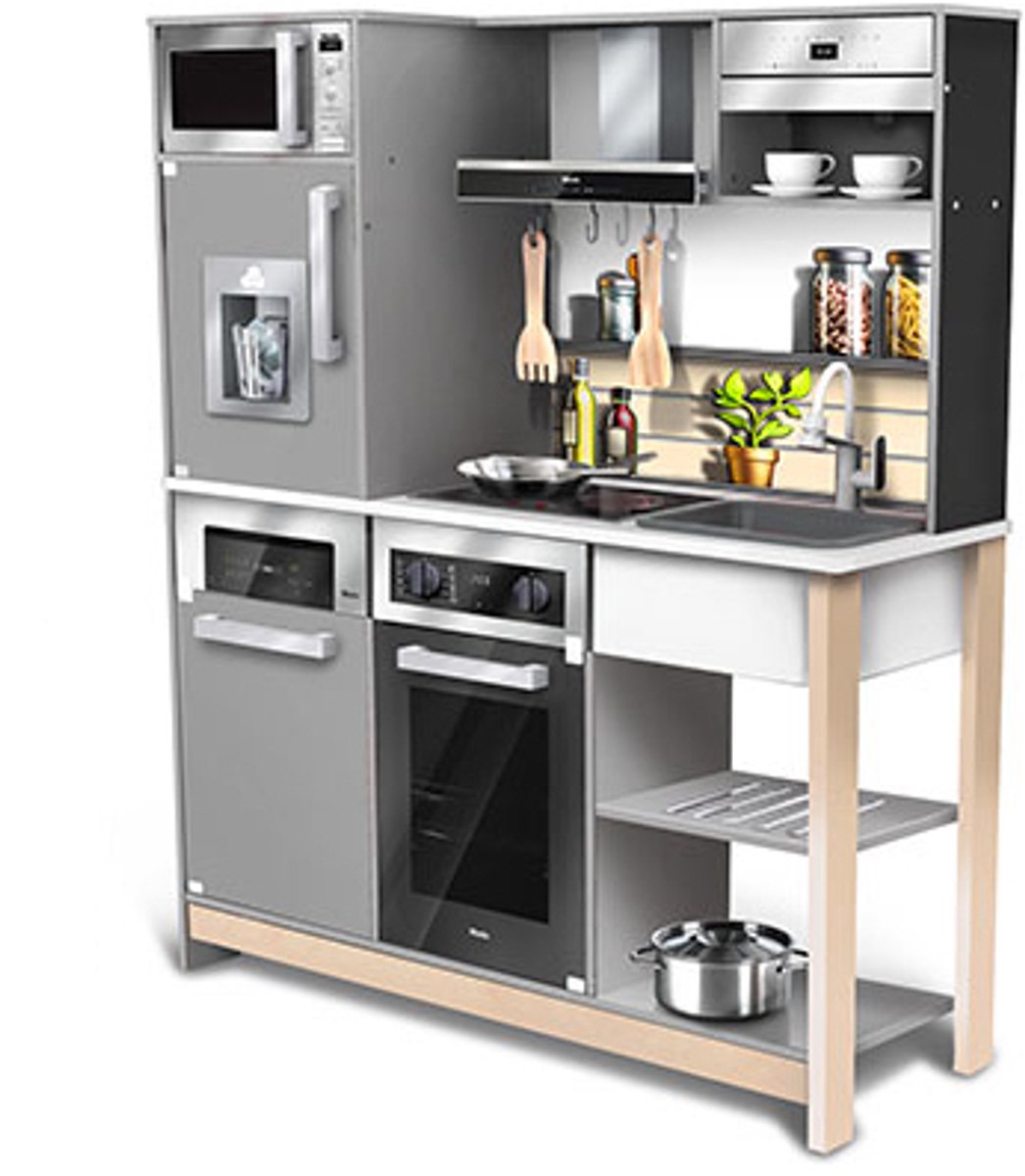 Klein Toys Miele houten speelgoedkeuken - incl. bijpassende accessoires, licht- en geluidseffecten - multicolor — afbeelding 15