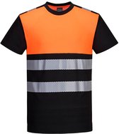 Portwest PW3 Hi-Vis T-shirt klasse 1 PW311 - Zwart/Oranje - XL