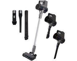 Heinner Steelstofzuiger Draadloos met LED-verlichting - 2-in-1 Handstofzuiger en Staande Stofzuiger - LED-display - 120.000 tpm - Cycloon HEPA Filter - 25.9V / 450W
