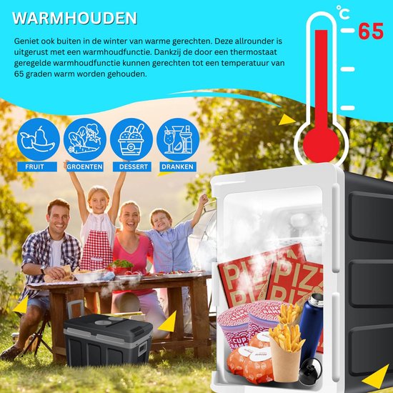CLVP® Koelbox - Elektrische Koelbox 12 en 230 Volt - Koeltas Auto - Zwart van CLVP® — afbeelding 4