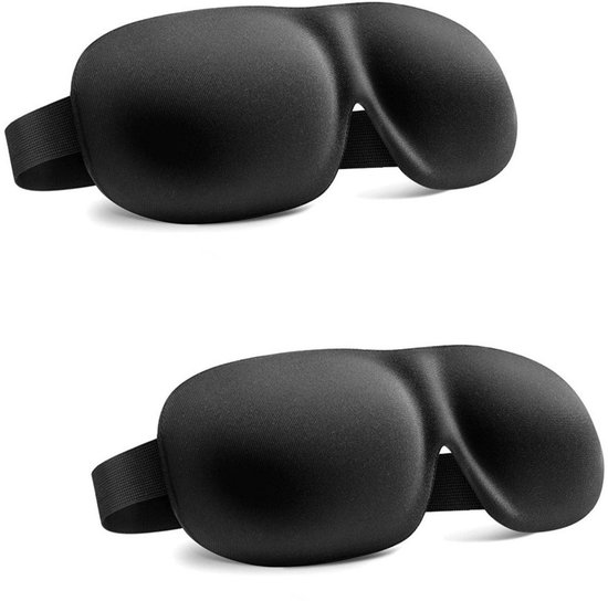 BeeVines Zijden slaapmasker, 2-pack 100% echt natuurlijk, puur zijden oogmasker met verstelbare riem, oogslaapmasker, voor zomerreizen Vermindert gezwollen ogen (01 Zwart & Roze