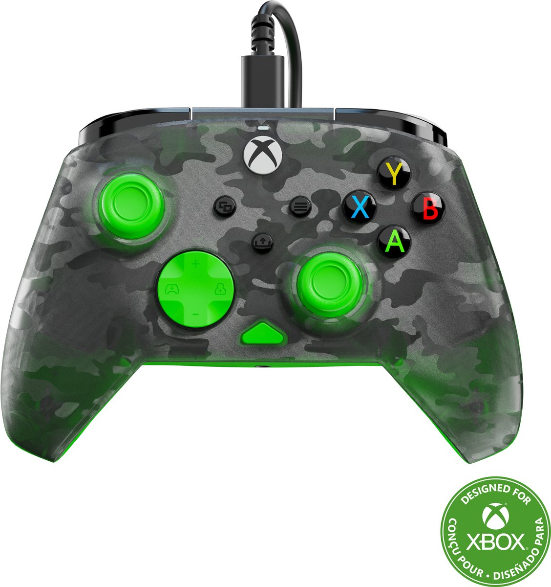 Turtle Beach Rematch Core - Bedrade Controller - PC, Xbox Series X|S, Xbox One - Ghost Camo - Black/Green