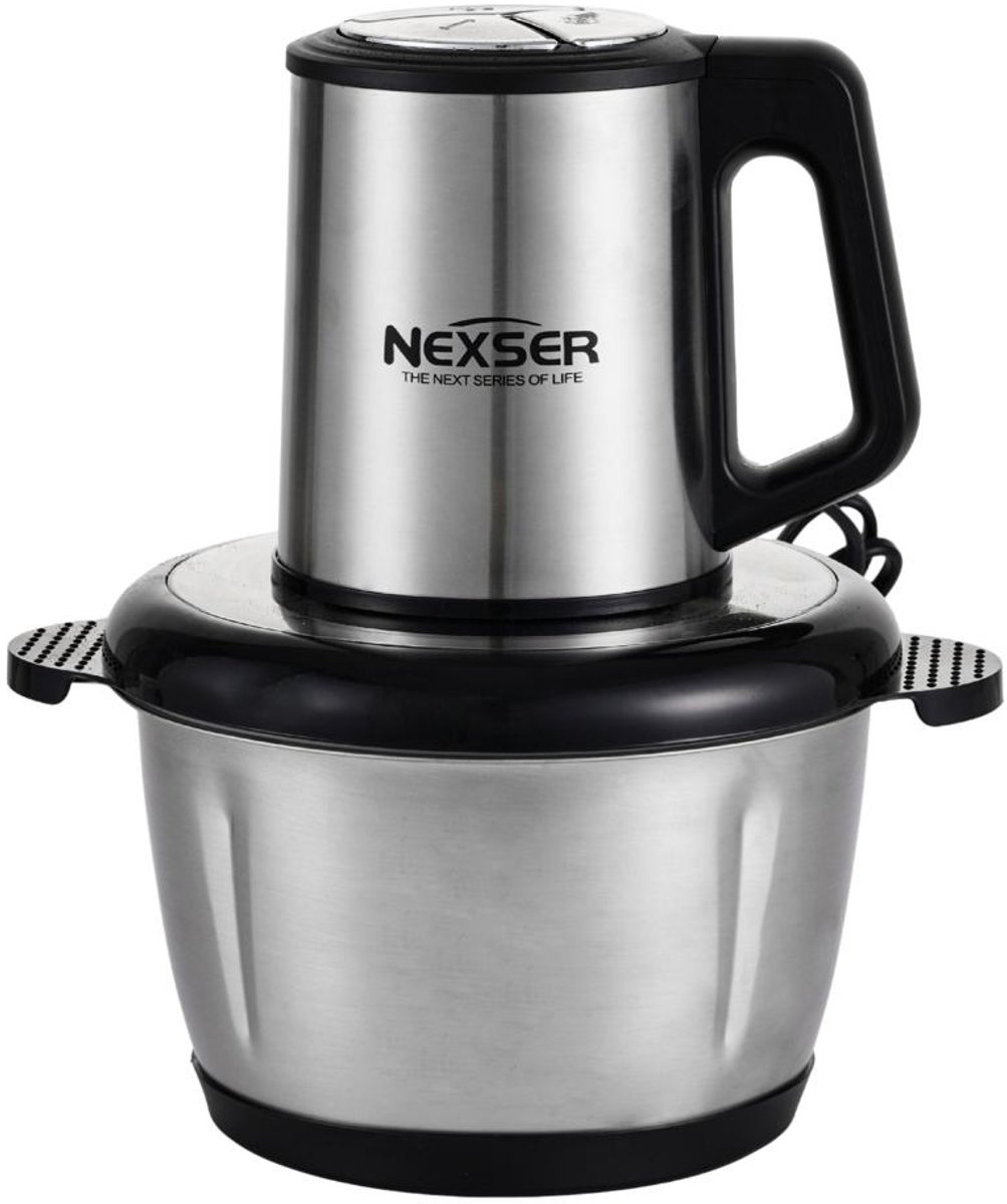300W Mini Vleesmolen – 2L RVS Kom – 3 Snelheden – Compacte Food Processor & Yam Pounder – Duurzaam & Krachtig