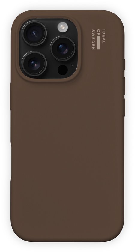 iDeal of Sweden Silicone Case met geschikt voor MagSafe geschikt voor iPhone 16 Pro - Mocha Mousse