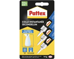 Pattex Mini-Trio 3x1 g Secondelijm Superlijm | Alleslijm & Multilijm voor alle Toepassingen | Seconde Lijm voor Universeel Gebruik.