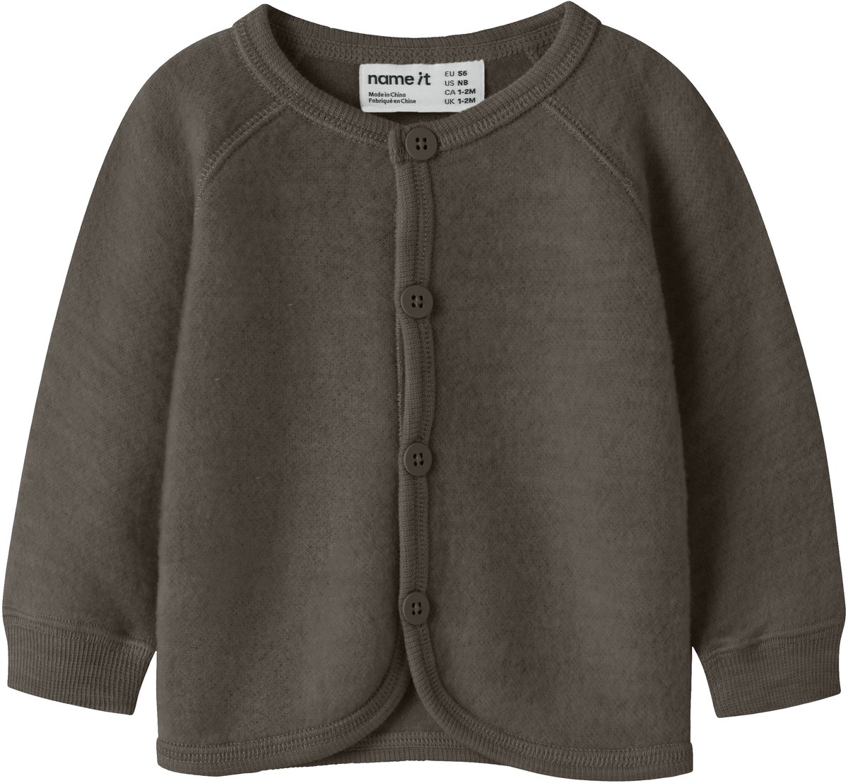 NAME IT - NBFWMINO WOOL BRU LS CARD - Baby - Cardigans
