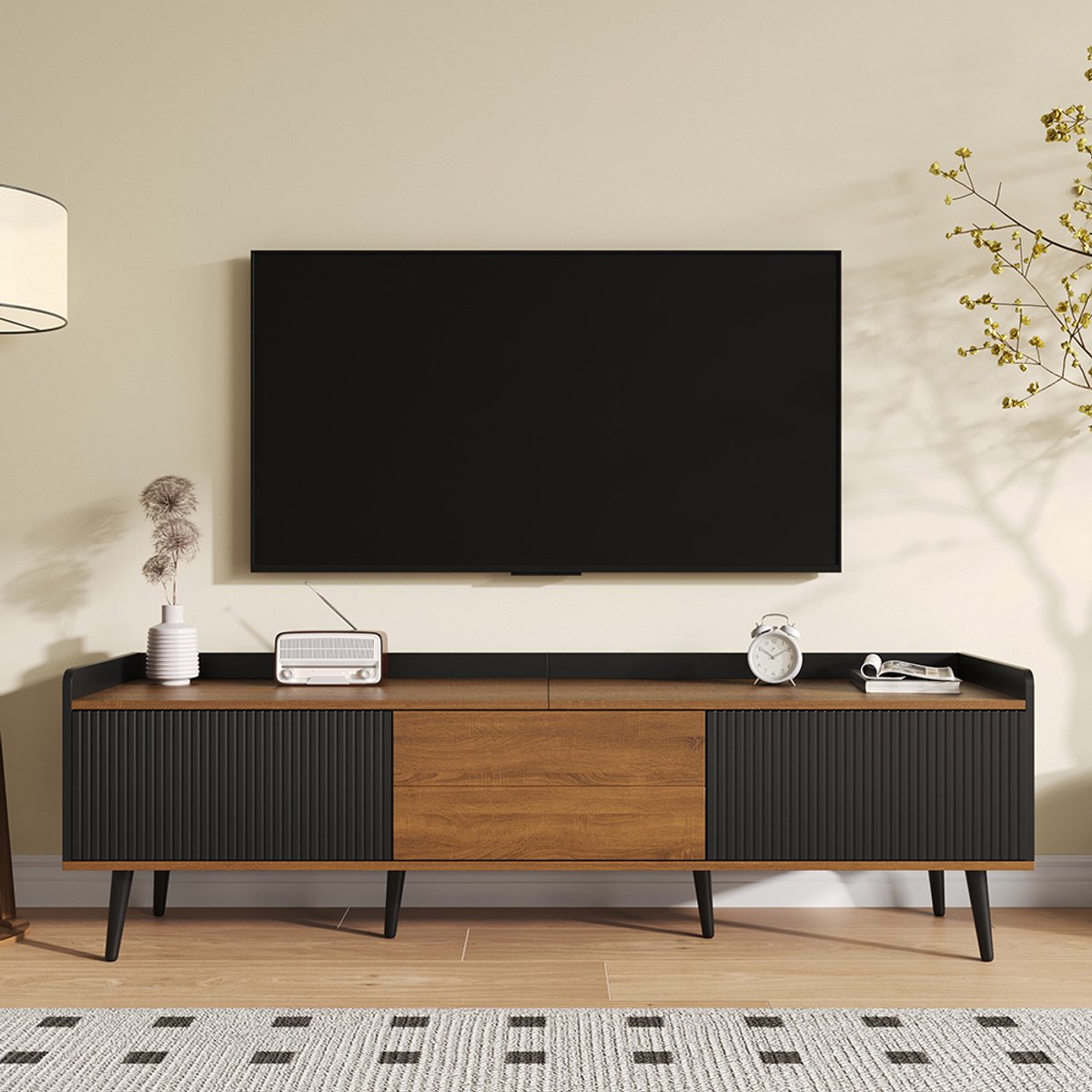 TV meubel model Trento in rustiek eikenhout