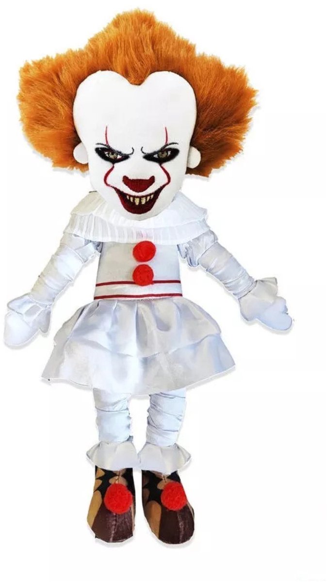 IT Clown Pennywise Pluche Knuffel 34 cm {Horror Movie Plush Toy | Halloween Speelgoed Knuffelpop voor kinderen jongens meisjes | IT, Penny Wise, Clowns, Thriller}