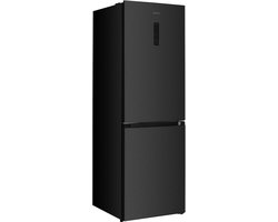 Wiggo WR‑CD18NFB(DX) – Koel‑Vriescombinatie – 323 L – No Frost – 2 Deuren – 39 dB – Energieklasse B – 5 Jaar Garantie – Donker Roestvrijstaal