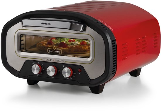 Ariete 3901/00 - Elektrische pizza oven - 2200 Watt - temperatuur tot 430°C - Klaar in 2 minuten - timer - Inclusief 1 pizzasnijder en 1 aluminium schep — afbeelding 2