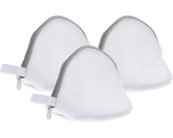 3 stuks - BH-waszak - BH-waszak - Opvouwbare waszak - BH-waszak met rits - Grote BH-waszak - BH-waszak - Ondergoedtas voor dames - Delicate kleding - Grijs