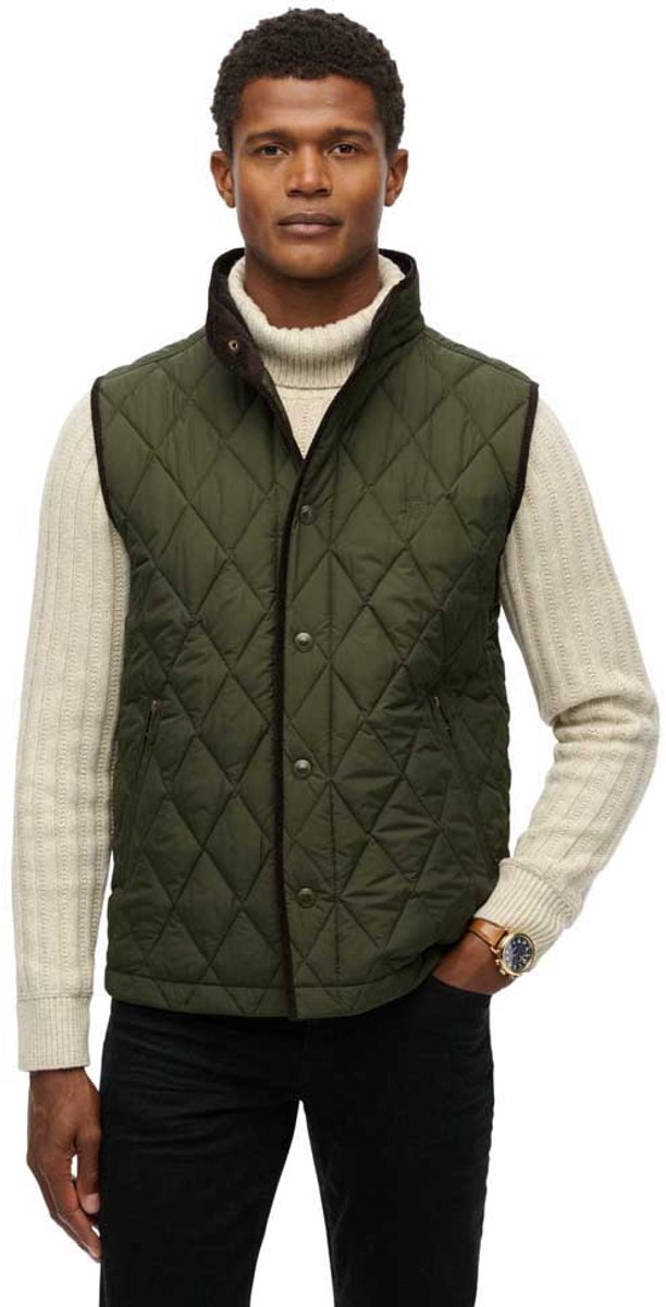 Superdry Gewatteerd Estate Gilet Heren Gilets Groen