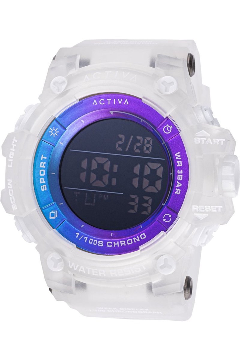 Activa X Invicta DIGITAL ESSENTIALS ACW8046-001 Heren Horloge - Waterdicht - Digitaal - Quartz Uurwerk - Plastic met zwarte Wijzerplaat - 50mm