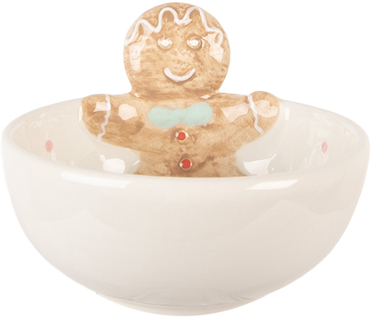 Decoratie schaal 250 ml Wit Bruin Keramiek