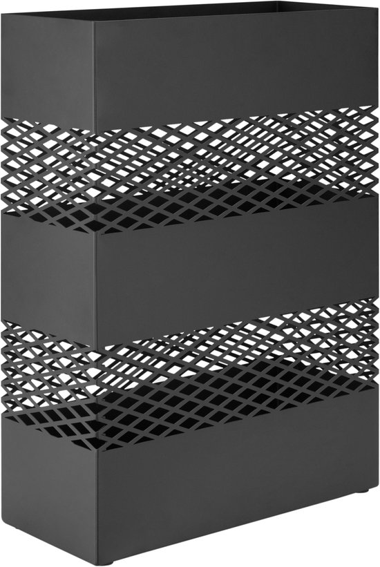 VDD - Porte-parapluies - Porte-parapluies - Porte-parapluies - Porte-parapluies en métal noir - Porte-parapluies en métal - Porte-parapluies - aluminium - moderne - Rectangulaire