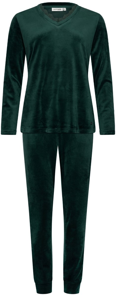 Pastunette Premium - Pyjama - Emerald - Velours - Donkergroen