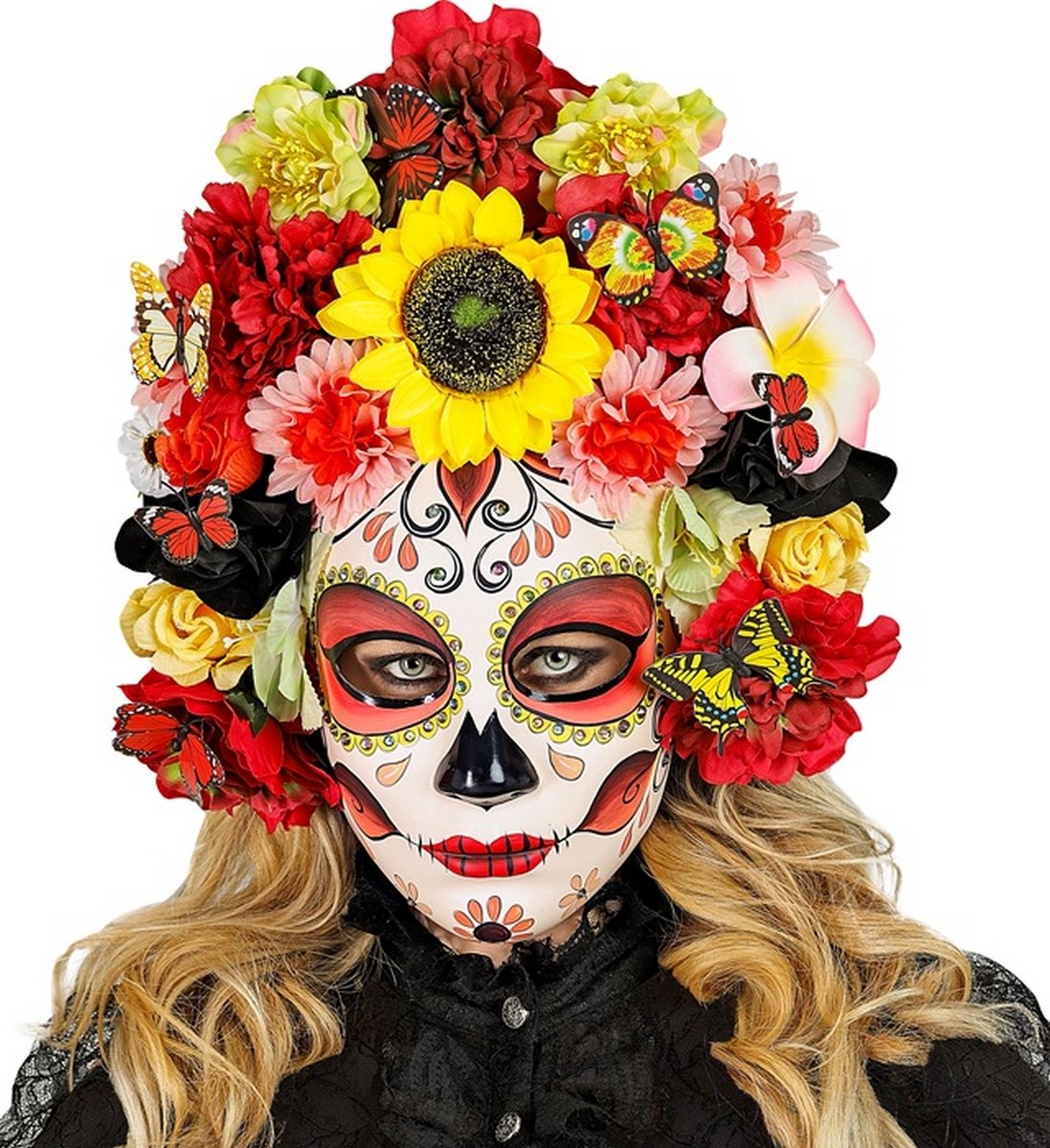 Masker Dag Van De Doden Bloemen