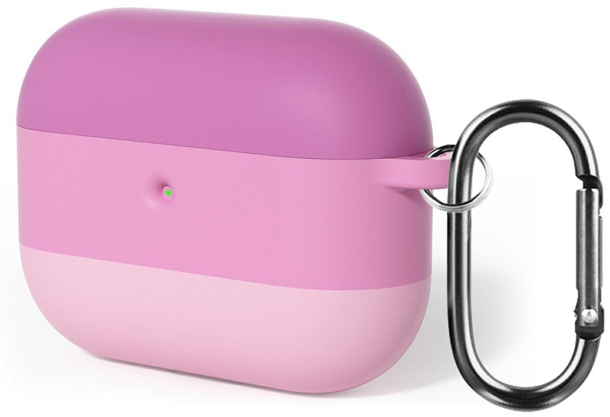 Telestore - hoesje geschikt voor AirPods Pro 3 soft case cover - multi colour roze - TPU hoesje Beschermhoes - AirPods Pro 3 Cover - AirPods pro 3 hoesje - Geschikt voor Apple AirPods Pro 3 - gel hoesje met sleutelhanger