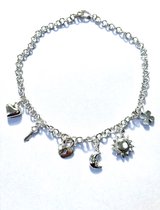 AB kettinkjes - Ketting - Verzilverd - Bedeltjes - Bedeltjes ketting