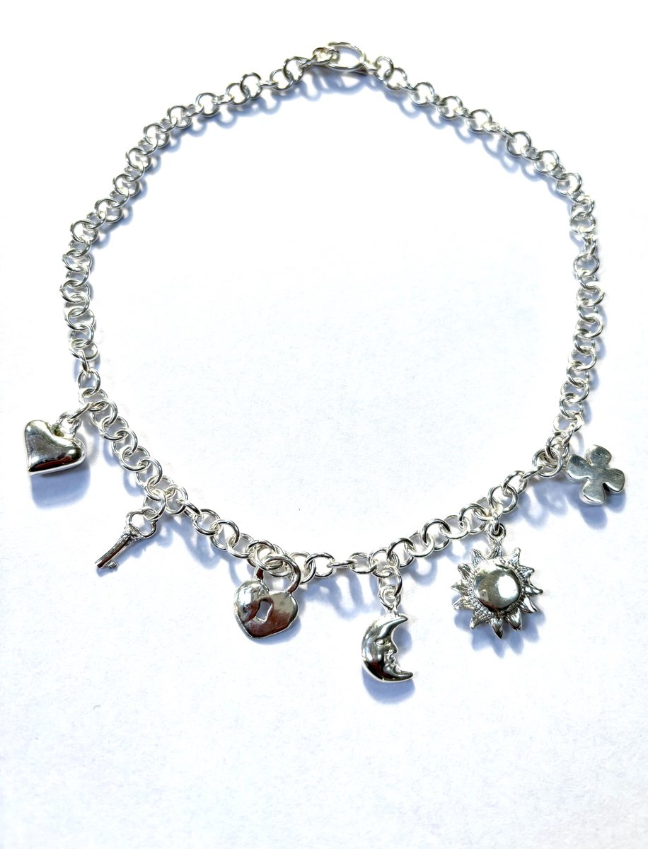 AB kettinkjes - Ketting - Verzilverd - Bedeltjes - Bedeltjes ketting