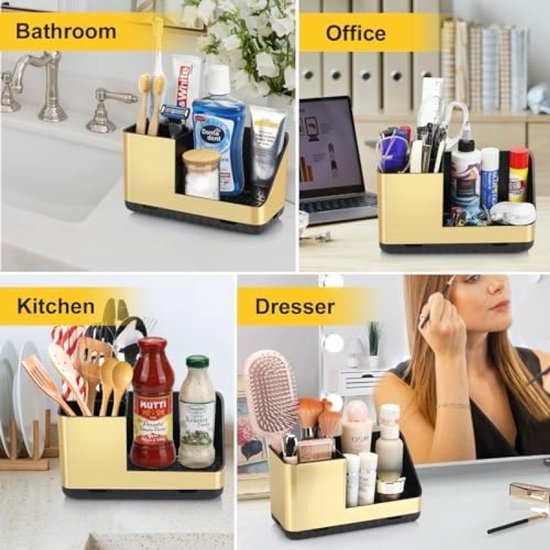 Lepelsteun en pannendekselhouder standaard panafdekking rek lepelhouder standaard keuken organizer deksel plank servies multifunctionele spatel pollepel opslag (stijl2-zwart