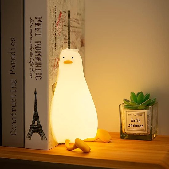 Kinderkamer Nachtlampje - Lazy Duck - Led Dimmer - Kindvriendelijk — afbeelding 5