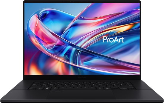 "ASUS ProArt P16 H7606WX-SE002X Copilot+ PC AMD Ryzen AI 9 HX 370 Laptop 40,6 cm (16"") Touchscreen WQUXGA 64 GB LPDDR5x-SDRAM 4 TB SSD NVIDIA GeForce RTX 5090 Wi-Fi 7 (802.11be) Windows 11 Pro Nederlands Zwart" - ASUS - Hoofdafbeelding