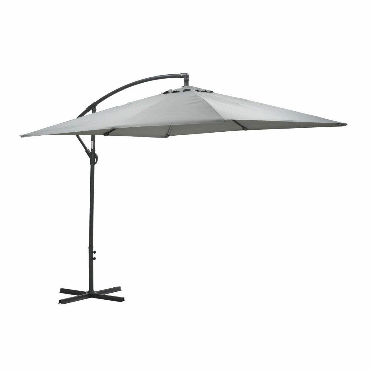 Garden Impressions Corfu parasol 250x250 - donker grijs - licht grijs