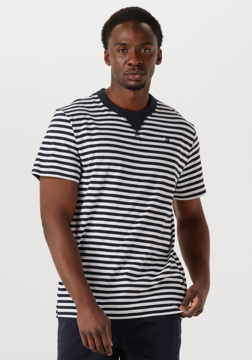 G-Star Raw Nifous Stripe R T Polo’s & T-shirts Heren Polo shirt Donkerblauw