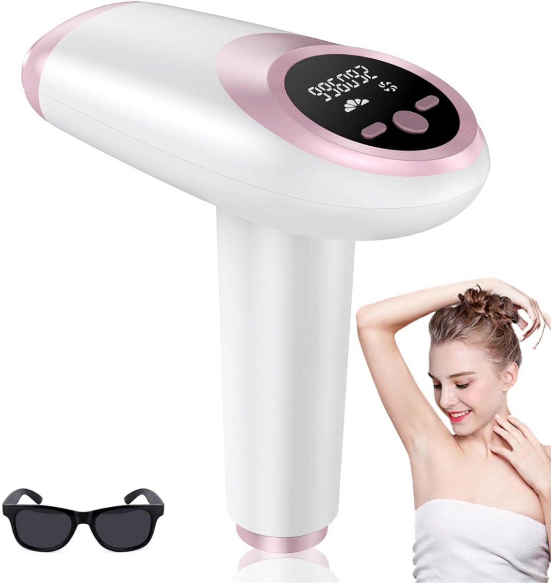 MKSS® Laser Ontharingsapparaat - IPL Ontharing - Mannen & Vrouwen - Wit en Roze