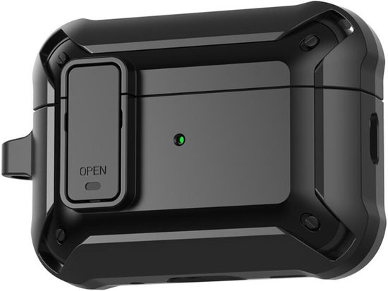 Telestore - Étui adapté aux AirPods Pro 3 - Étui hybride en TPU Housse de protection - Housse antichoc pour AirPods Pro 3 - Étui AirPods Pro 3 - Convient aux Apple Airpods Pro 3 - noir - Coque rigide et TPU avec porte-clés