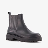 Harper lage leren dames chelsea boots zwart - Maat 42